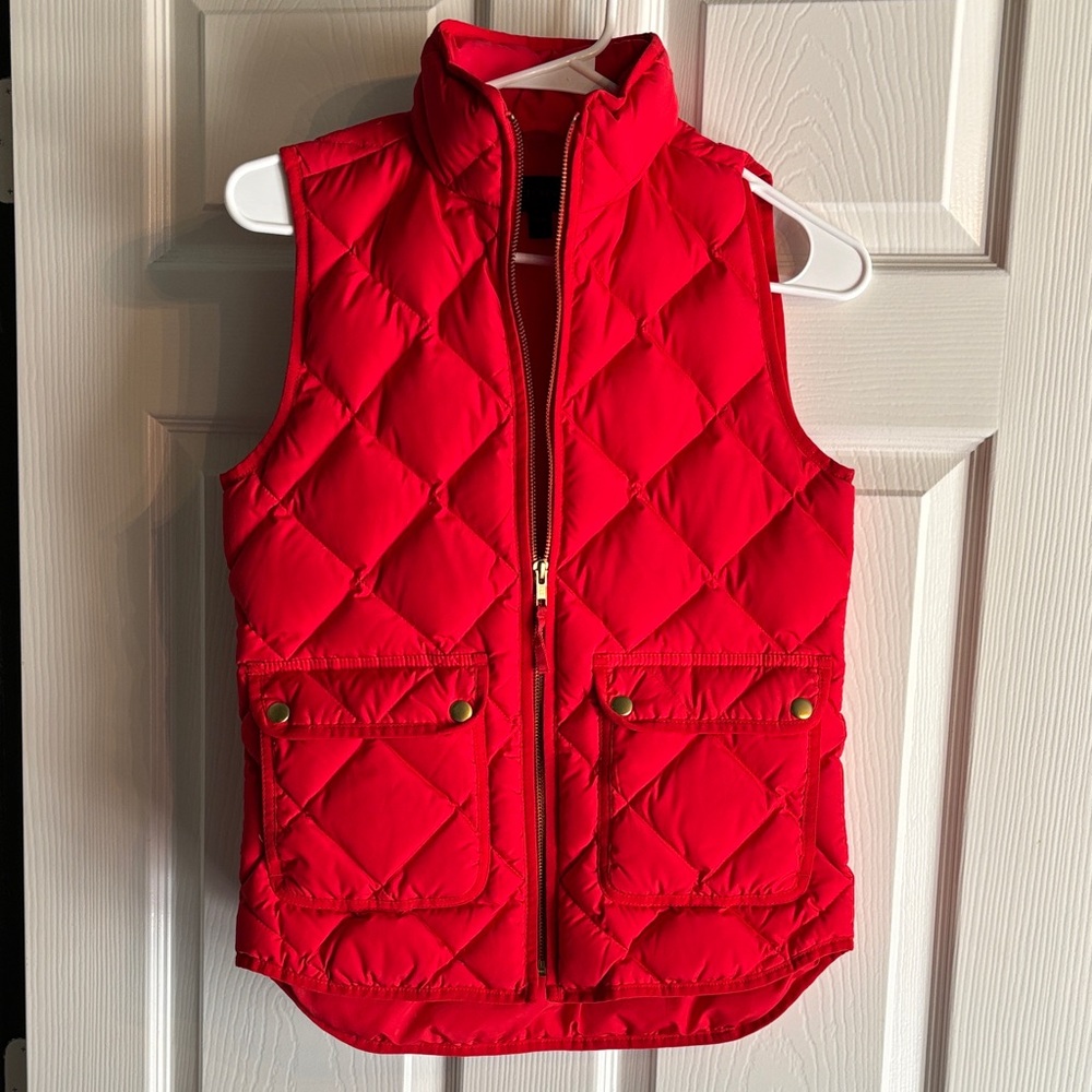 J. Crew Women’s Red Quilted Vest